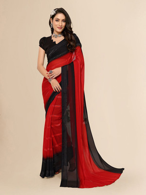 Moda Rapido Dyed Daily Wear Satin Saree(Red)