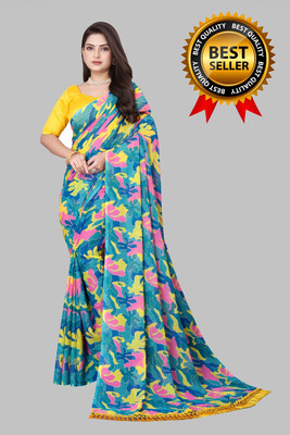 riddhisa fashion Embellished Bollywood Net Saree(Multicolor)