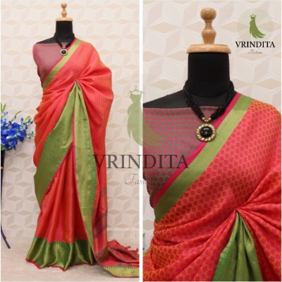 VRINDITA FASHION Woven Banarasi Jacquard Saree(Green)