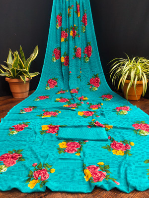 Kanooda Prints Printed Daily Wear Georgette Saree(Multicolor)