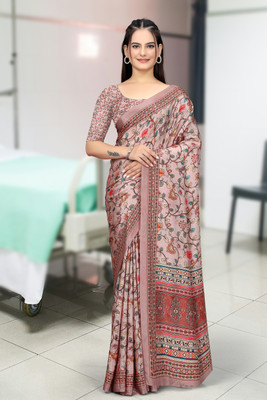 Swastik Creation Self Design Bollywood Crepe Saree(Multicolor)