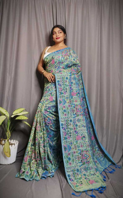 NAMITASAREES Digital Print Handloom Pure Cotton Saree(Multicolor)