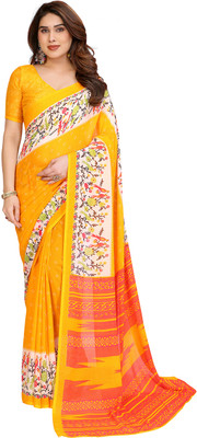 Moda Rapido Self Design Daily Wear Georgette Saree(Yellow)