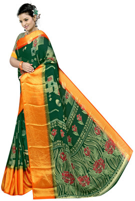 AVM SILK MILLS Printed Daily Wear Chiffon Saree(Multicolor)