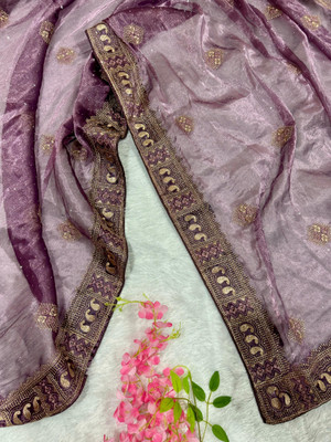 RK Creation Embroidered Daily Wear Silk Blend Saree(Beige)
