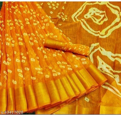 Saadhvi Printed, Self Design Daily Wear Pure Cotton Saree(Purple)