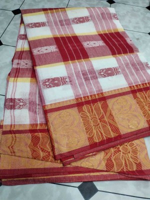 Maa saroda saree Ghar Self Design Tant Pure Cotton Saree(Multicolor)