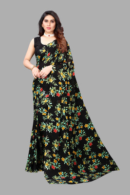 VJ FASHION Self Design Bollywood Georgette Saree(Multicolor)