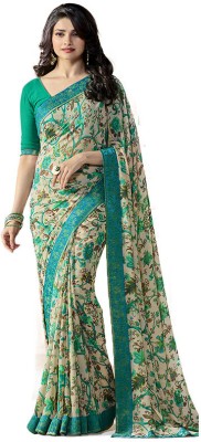 STYLEVEDA Paisley Daily Wear Georgette Saree(Green)