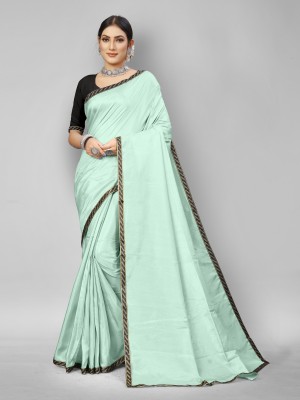 POVTY FASHION Self Design, Solid/Plain Bollywood Art Silk Saree(Light Green)