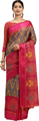 Rajnandini Printed Bollywood Art Silk Saree(Pink)