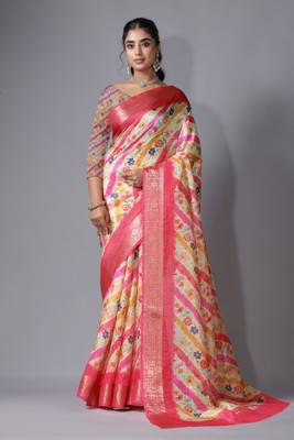 SUKALPA ENTERPRISE Printed Banarasi Art Silk Saree(Multicolor)