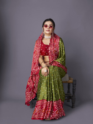 nirmal creation Solid/Plain Bollywood Georgette Saree(Multicolor)