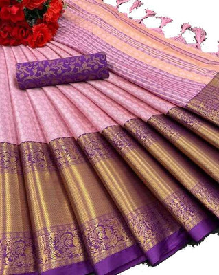 OMICRON FAB Cotton Silk Self Design Blouse Material