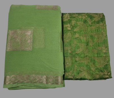 TIARAA Printed Bollywood Georgette Saree(Light Green)