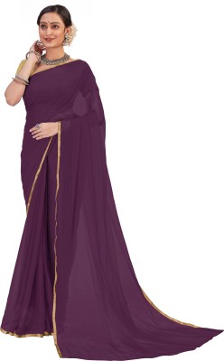 HouseOfCommon Woven Banarasi Pure Silk Saree(Purple)