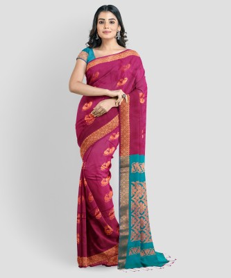 Anitha Floral Print Kanjivaram Art Silk Saree(Maroon)