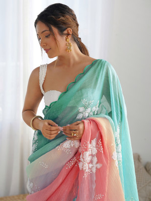 Divastri Ombre Bollywood Jimmy choo Saree(Dark Green)