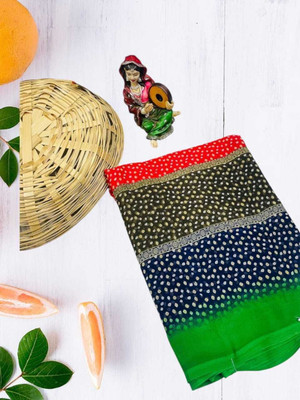 HouseOfCommon Ombre Bollywood Georgette Saree(Green)