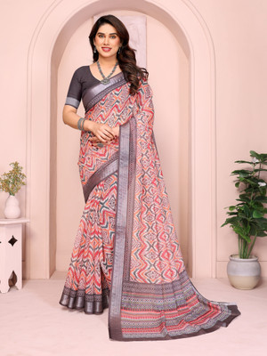 Soor Panchi Self Design Banarasi Cotton Blend Saree(Multicolor)
