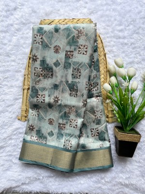 Dhanlaxmi sarees Digital Print Daily Wear Cotton Blend Saree(Blue)