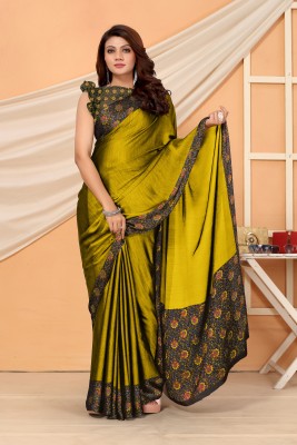 MIRCHI FASHION Paisley, Floral Print Daily Wear Chiffon, Georgette Saree(Mustard, Brown)