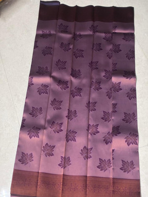 Kannigai's Kalangiyam Floral Print, Woven Banarasi Pure Silk Saree(Green)