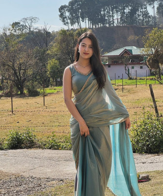 Gajal Woven Kanjivaram Jimmy choo Saree(Light Blue)