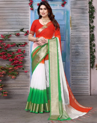 Aarunika BS Digital Print Bollywood Art Silk Saree(Multicolor)
