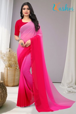 Kashvi Ombre Bollywood Georgette Saree(Pink)