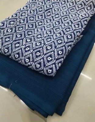 Bapa Sitaram Fashion Solid/Plain, Embroidered Daily Wear Georgette Saree(Blue)