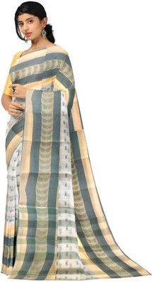 Bikash Dutta Fashion Woven Tant Pure Cotton Saree(Grey)