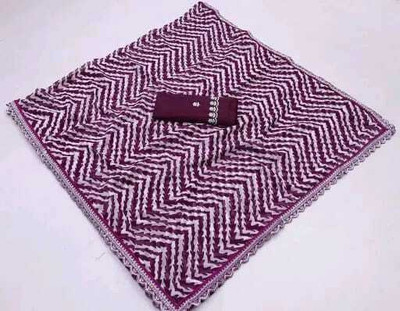 Clever Clothing Printed Daily Wear Georgette Saree(Purple)