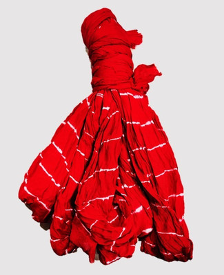 pk hub Dyed Bollywood Chiffon Saree(Red)