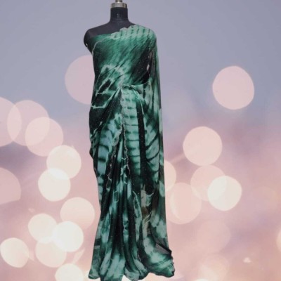 DEEPAK Woven Banarasi Cotton Blend Saree(Dark Green)