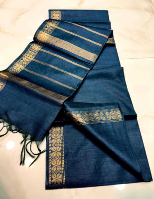 Zafren Handloom Woven Bhagalpuri Cotton Silk Saree(Red)