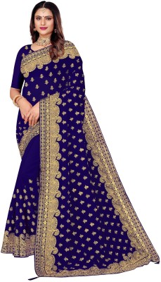 DEV SHREE SILK Woven Bollywood Georgette Saree(Blue)