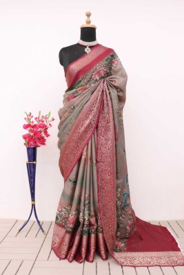 DURGA TEXTILE Digital Print Patola Viscose Rayon Saree(Multicolor)