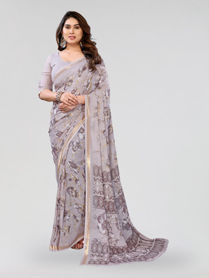 Moda Rapido Woven Bollywood Georgette Saree(Grey)
