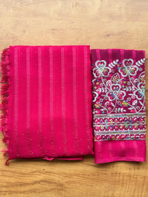 MALAVIYA FASHION Embroidered Bollywood Chiffon Saree(Multicolor)