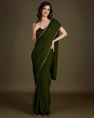 HEMLATA ENTERPRISE Embellished Bollywood Tussar Silk Saree(Light Green)
