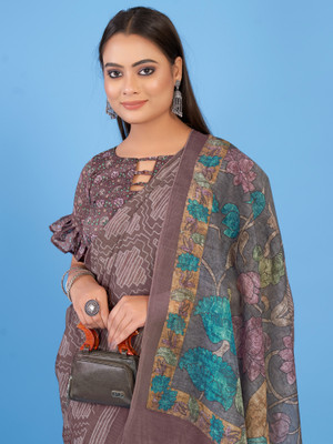 Sareemall Printed Daily Wear Linen Saree(Multicolor)