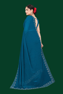 Shiv Febric Embellished Sambalpuri Chiffon Saree(Beige)
