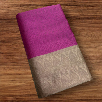 Montauk Fabians Self Design, Woven Banarasi Brocade Saree(Pink)