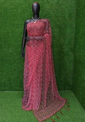 Silkbazar Printed Bollywood Georgette Saree(Pink)