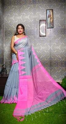 PRAVATI FASHION Woven Bollywood Net Saree(Grey)