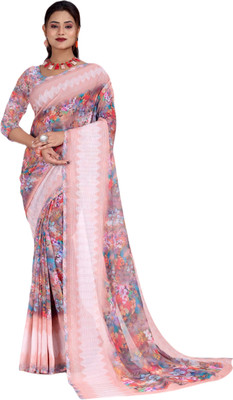 Adiyogi Enterprise Digital Print Bollywood Georgette Saree(Multicolor)