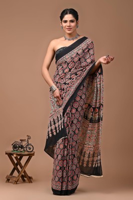 Divyam Printed Handloom Pure Cotton Saree(Multicolor)