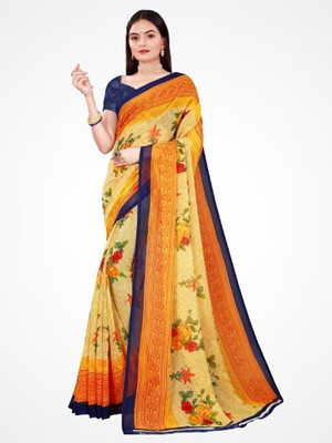 Suali Printed Bollywood Georgette Saree(Beige)