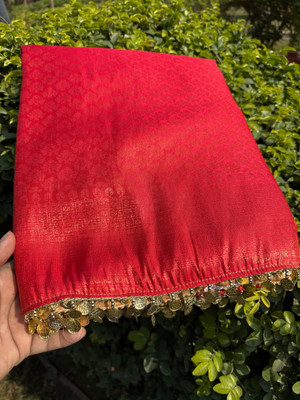 Banaras silk palace Woven Kanjivaram Viscose Rayon Saree(Red)